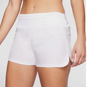 White nike running shorts size s